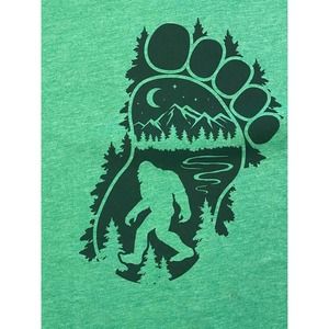 Bigfoot Sasquatch Green lightweight long sleeve medium